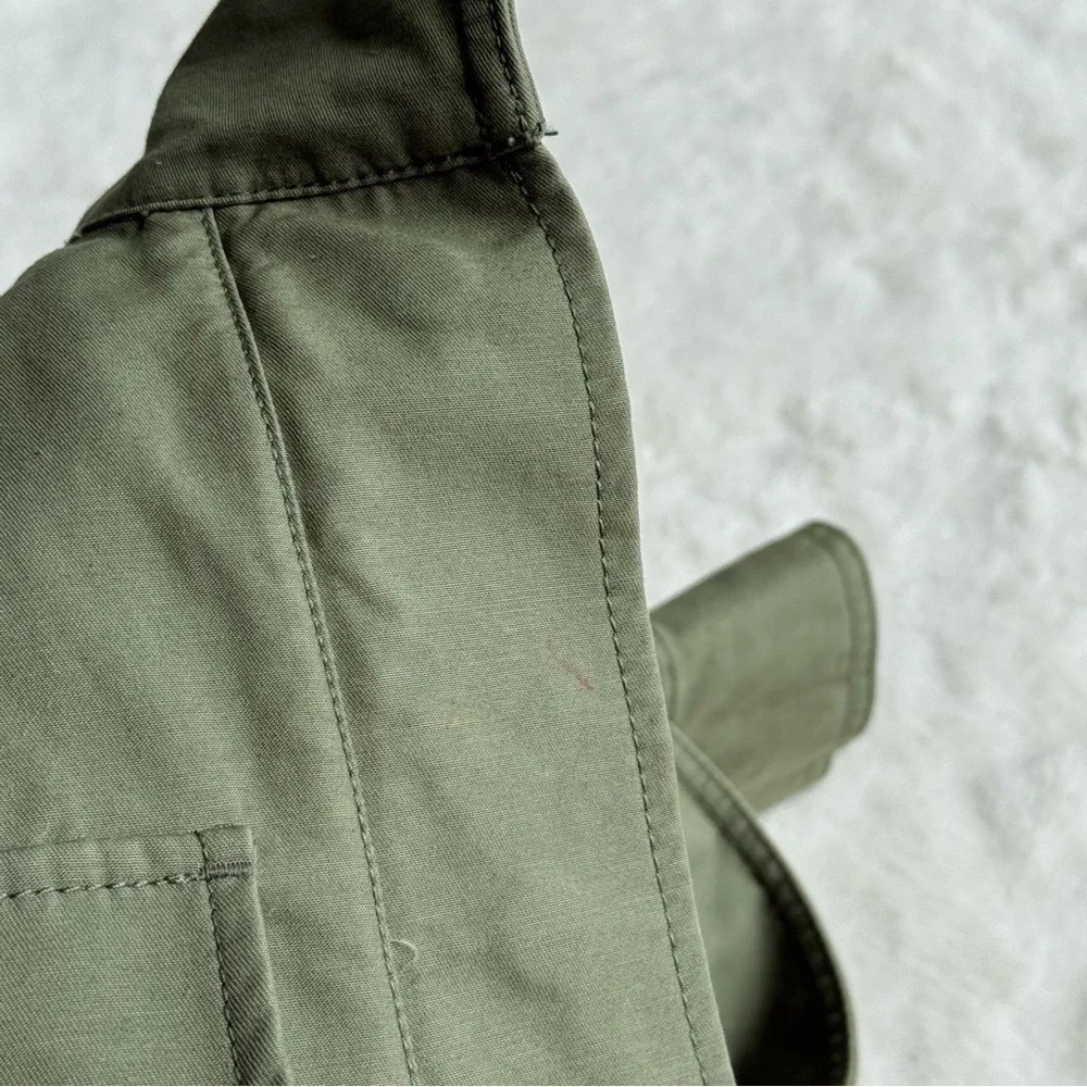 Everlane The Modern Utility Long Sleeve Zip Green Jacket S - Picture 13 of 14